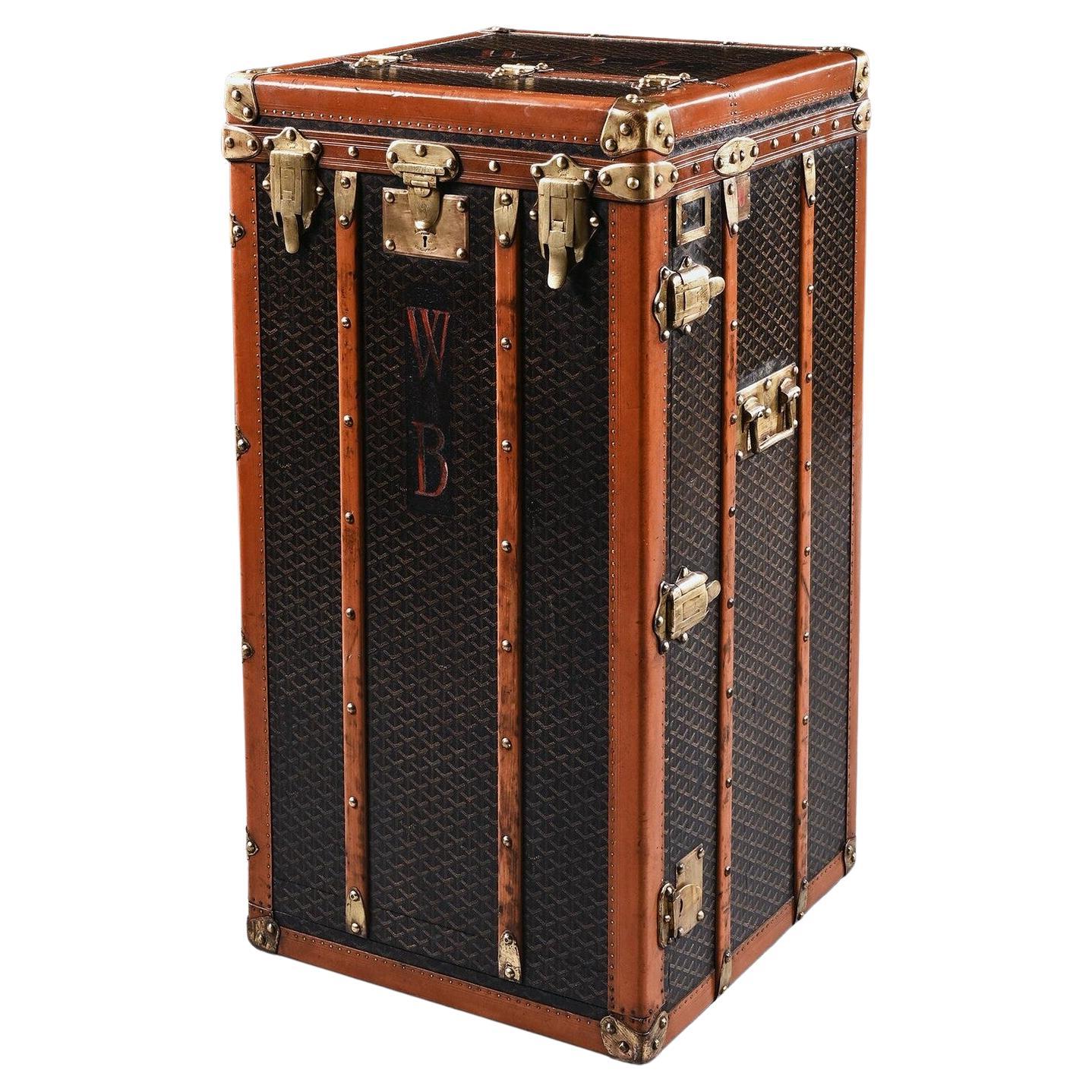 Goyard Trunk A Rare Early 20th Century Steamer or Wardrobe Trunk by Goyard