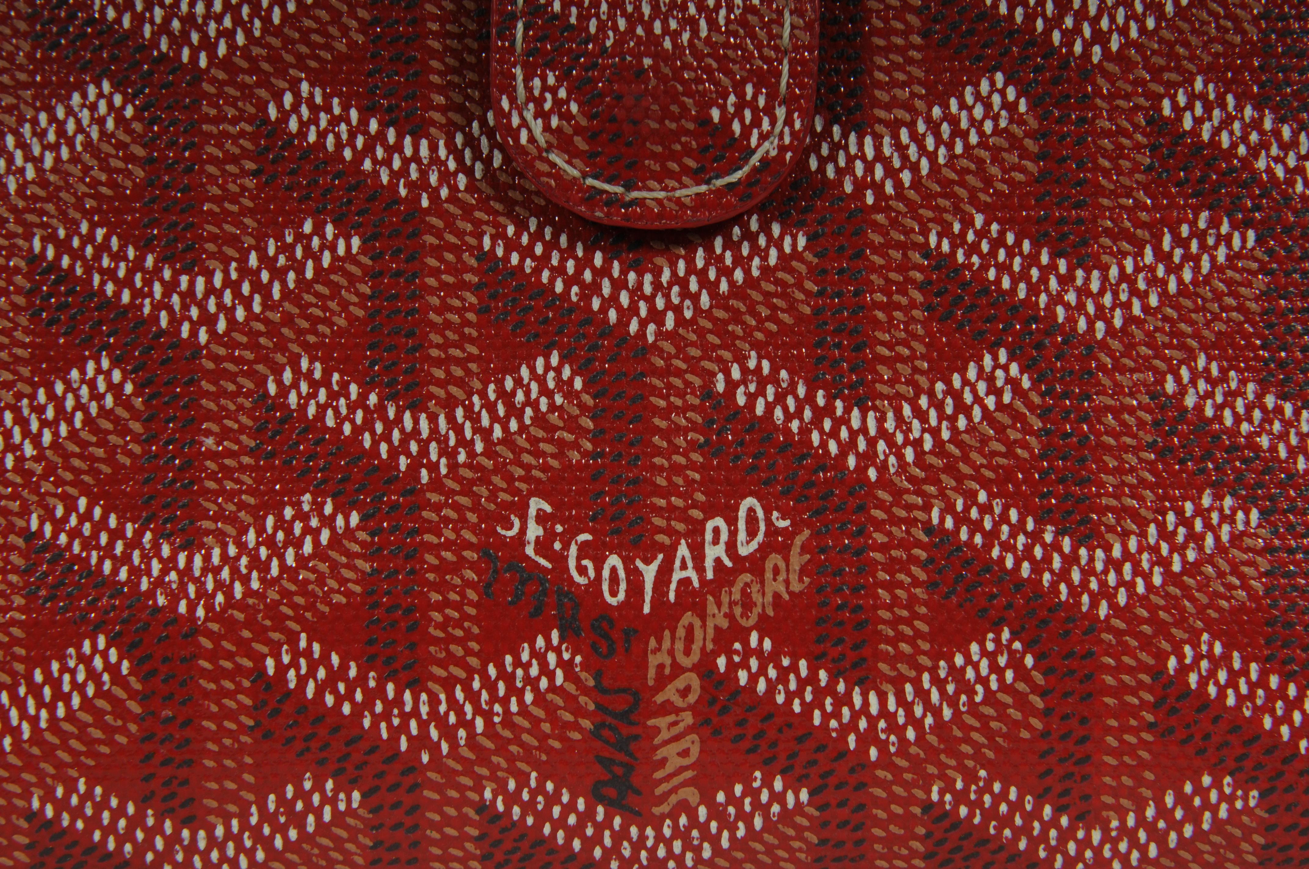 Goyard Tuileries Wallet Red Button Snap Card Slot Portefeuille Zipped PM Unisexe en vente