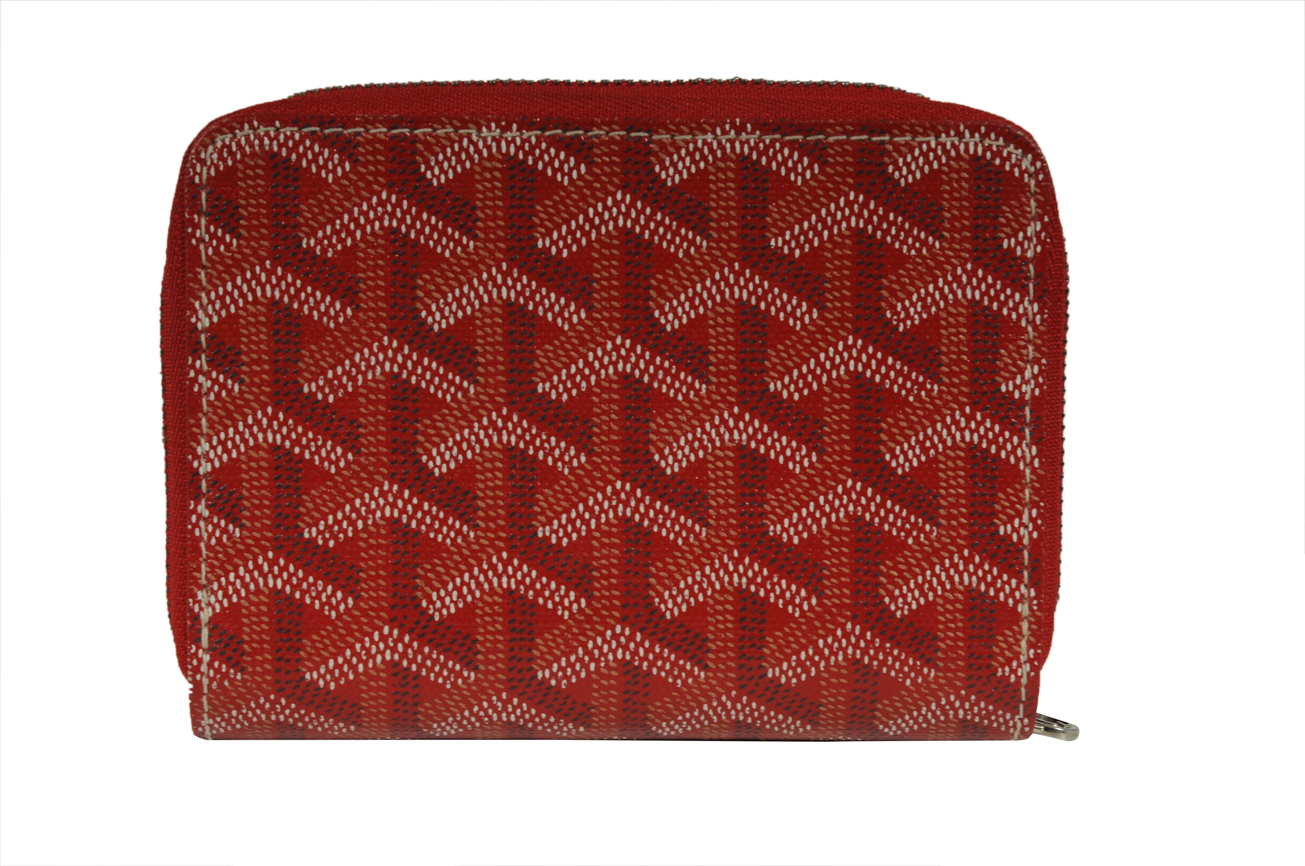Goyard Tuileries Wallet Red Button Snap Card Slot Portefeuille Zipped PM en vente 1