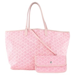 Goyard Ultra Rare Pink Chevron St Louis Tote with Pouch 1GY1202