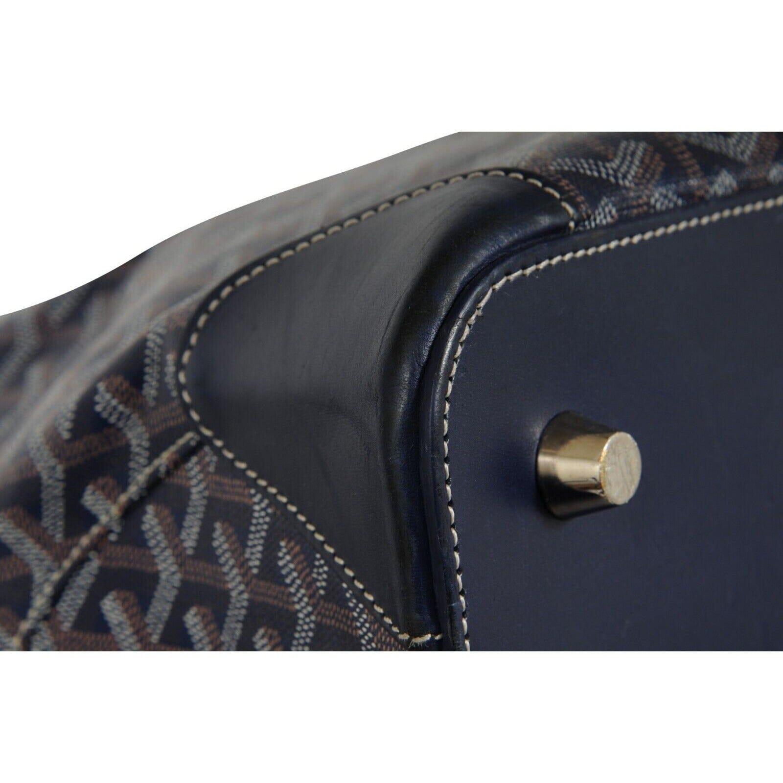 Goyard Vendome Sac GM Top Handle Tote Bag Navy Blue Computer Carry On Travel en vente 8