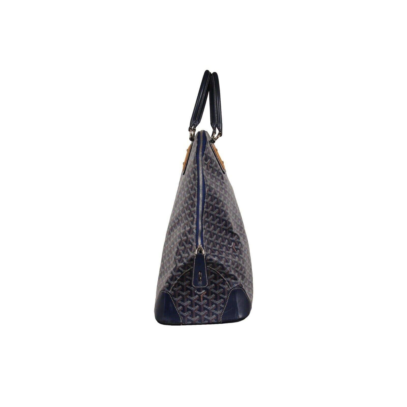 Goyard Vendome Sac GM Top Handle Tote Bag Navy Blue Computer Carry On Travel Bon état - En vente à North Miami, FL