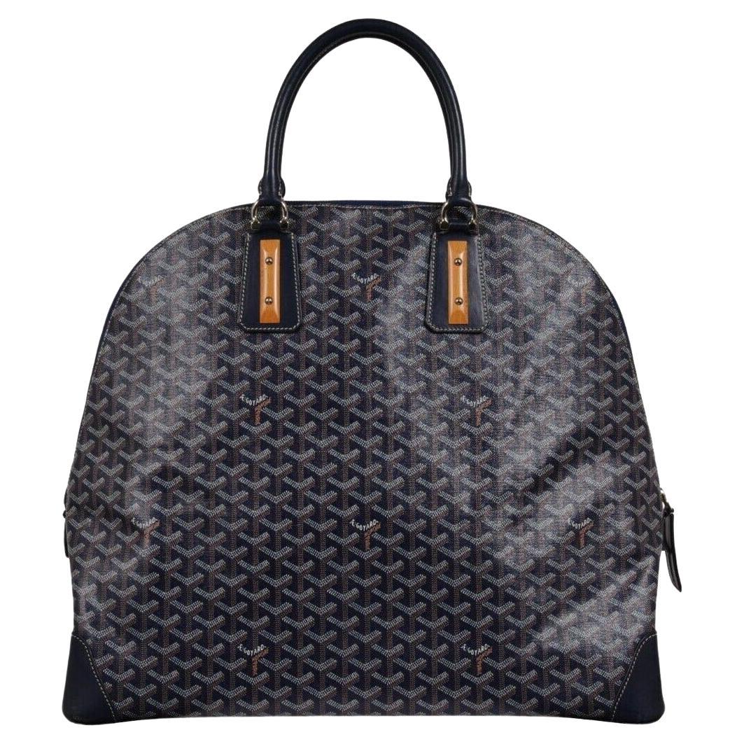 Goyard Vendome Sac GM Top Handle Tote Bag Navy Blue Computer Carry On Travel en vente