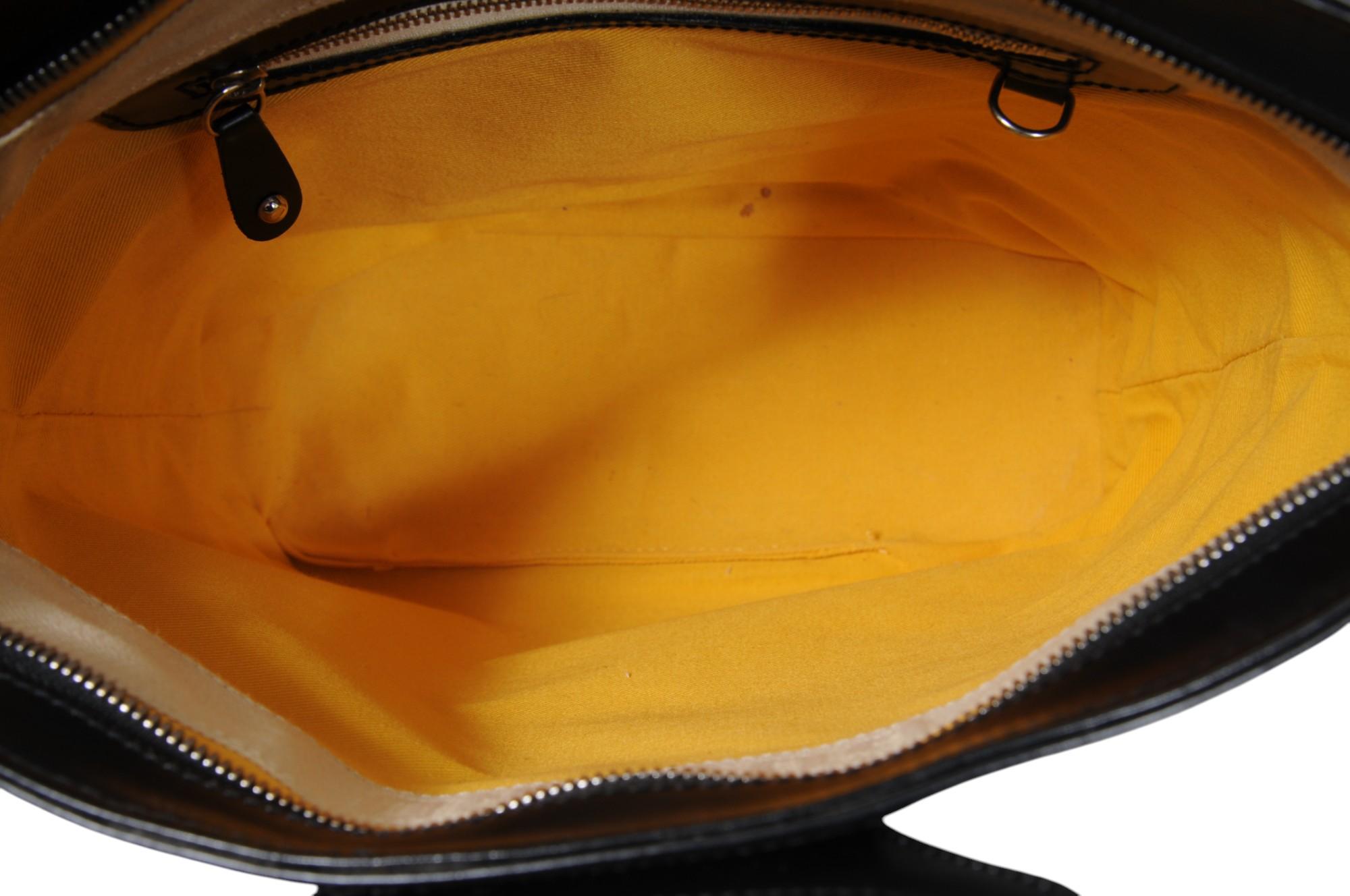 Goyard Vintage Beluga PM Top Handle Mini Tote Bag Black Leather Early 2000s For Sale 13