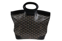 Goyard Vintage Beluga PM Top Handle Mini Tote Bag Black Leather Early 2000s