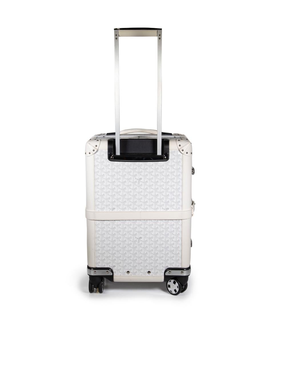 Gray Goyard White Bourget PM Trolley Case