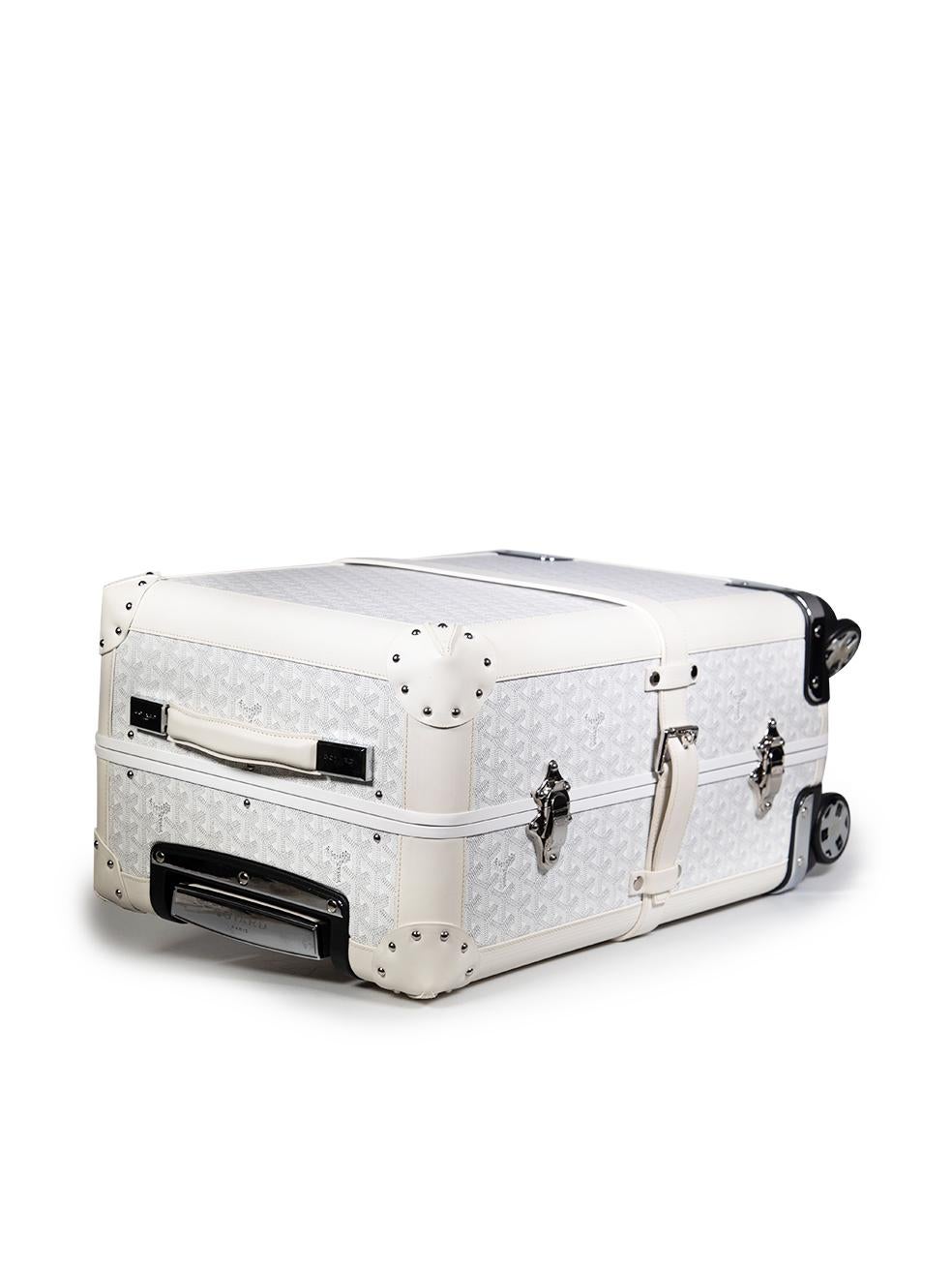 Goyard White Bourget PM Trolley Case 2