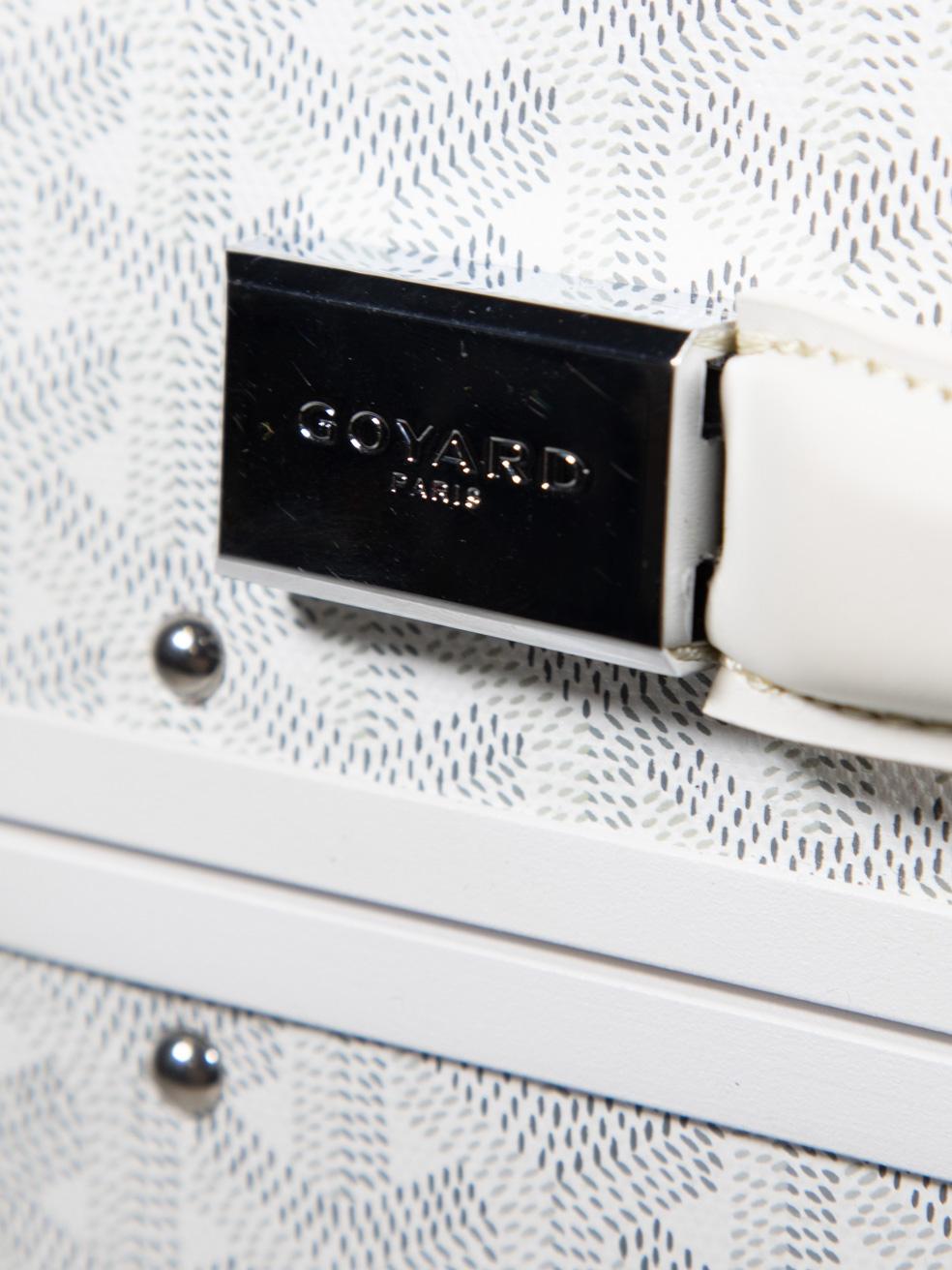 Goyard White Bourget PM Trolley Case 3