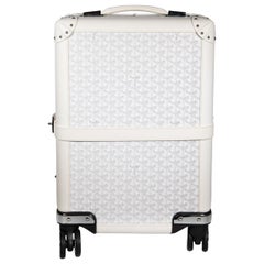 Goyard White Bourget PM Trolley Case