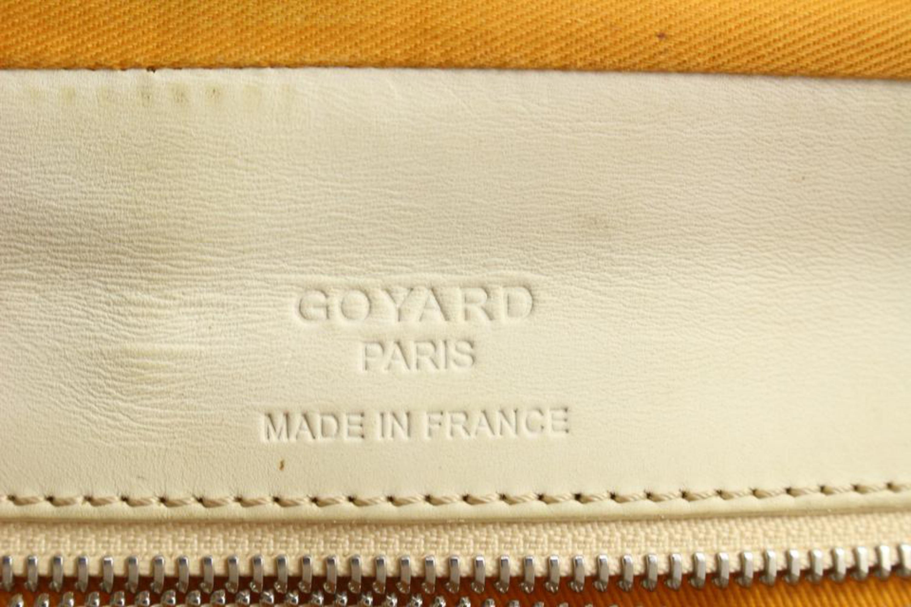 Blanc Goyard White Chevron Ambassade MM Briefcase Business Bag 12gy222s en vente