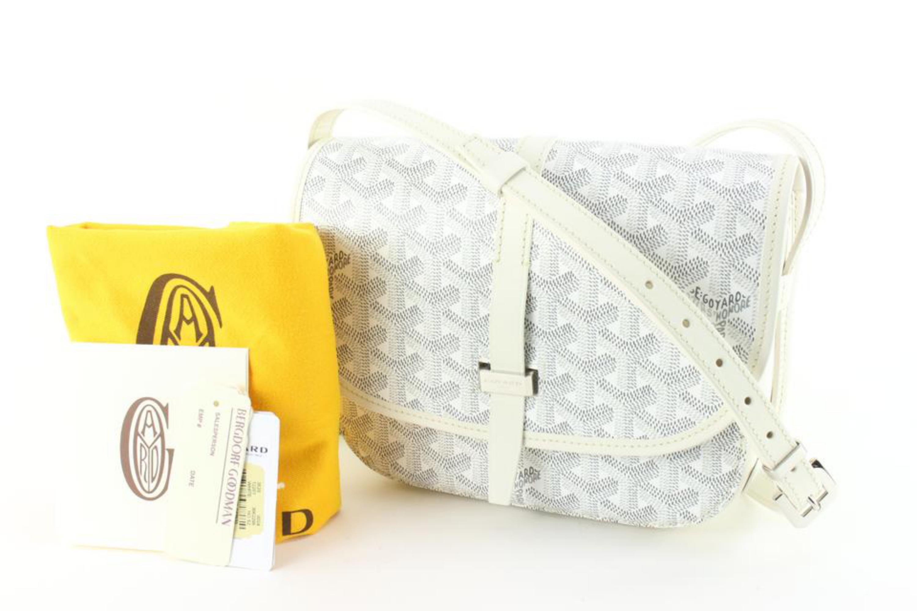 Goyard White Chevron Belvedere II PM Crossbody 26gy721s 7