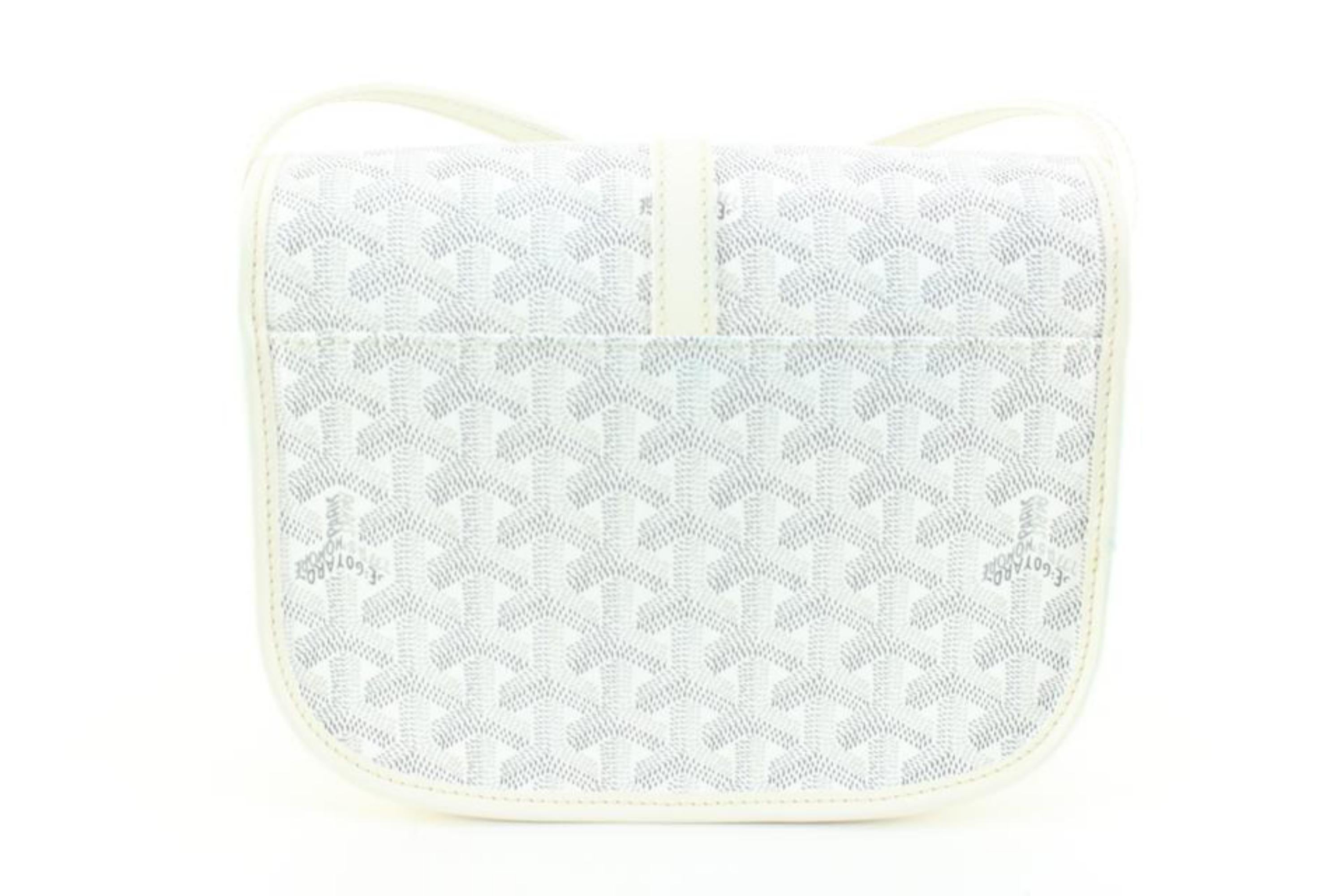 Women's Goyard White Chevron Belvedere II PM Crossbody 26gy721s