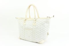 Goyard White Chevron Boeing 30 Boston Bag 81gy328s