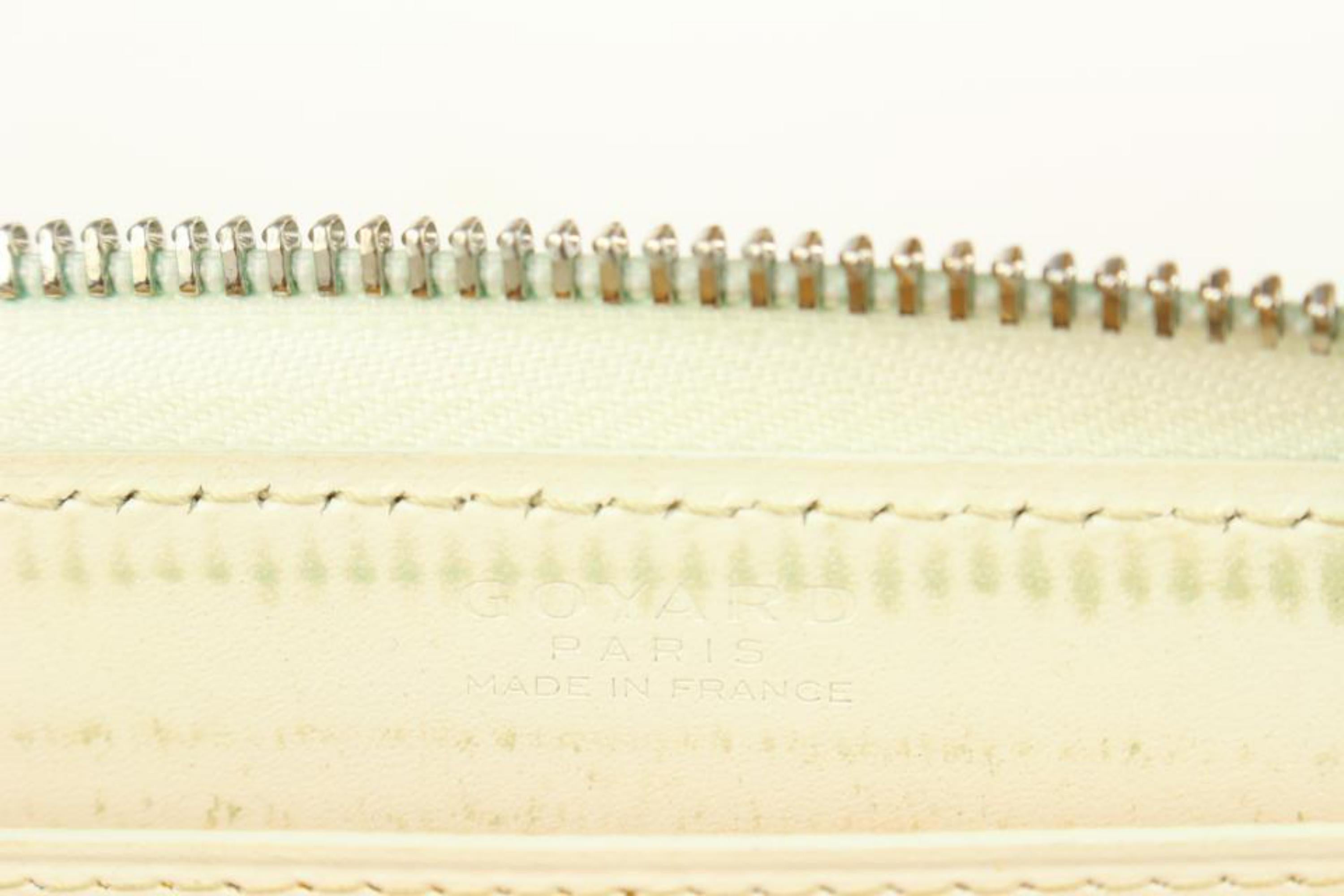 Portafoglio con zip Goyard White Chevron Matignon GM 1020gy39 in vendita 6