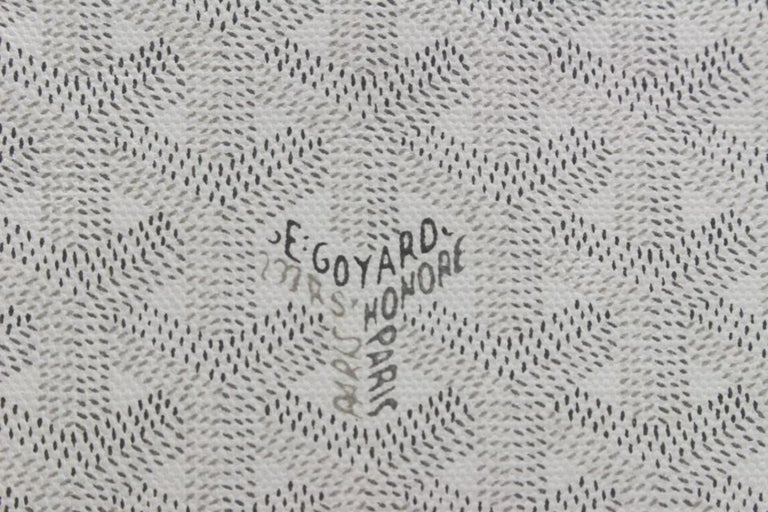 Goyard Grey Chevron Printed Coated Canvas Senat GM Clutch Bag