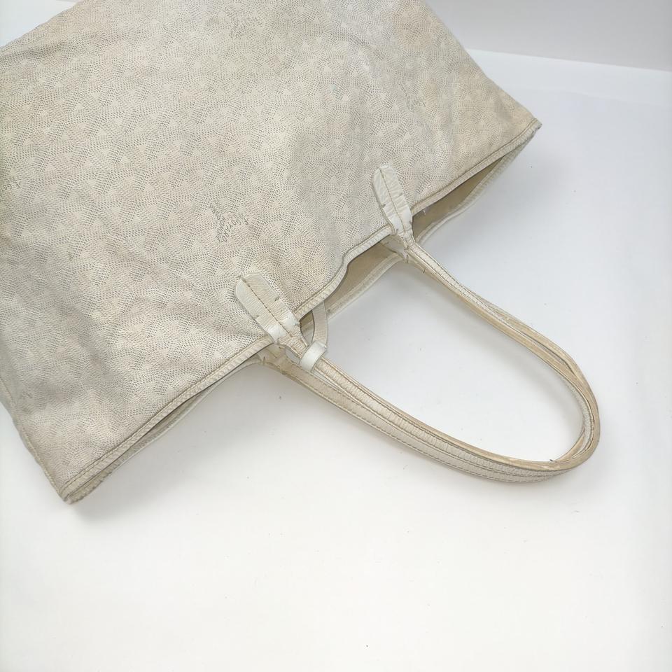Goyard White Chevron St Louis PM Tote Bag with Pouch  863273 For Sale 3