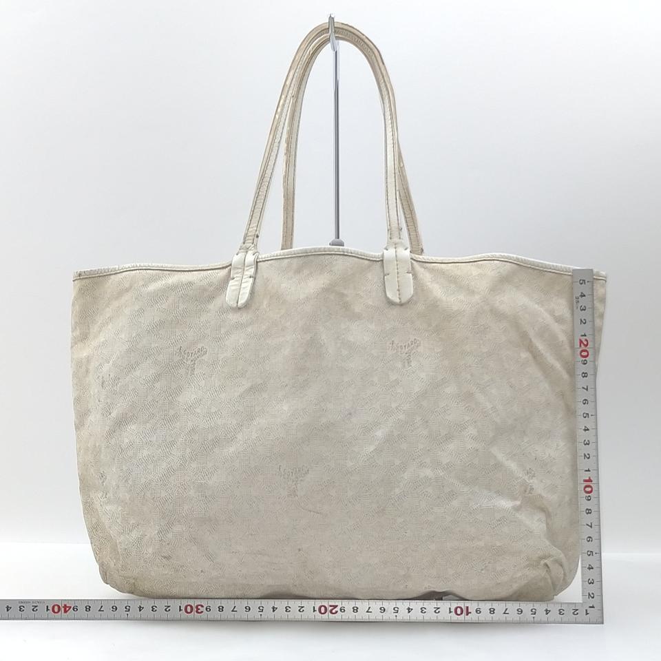 Women's Goyard White Chevron St Louis PM Tote Bag with Pouch  863273 For Sale
