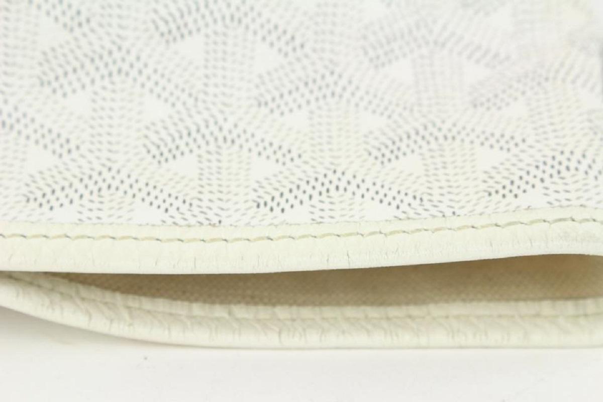 Goyard White Chevron St Louis PM Tote with Pouch 108gy10 5