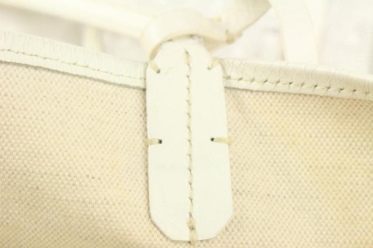 Goyard White Chevron St Louis PM Tote with Pouch 108gy10 6
