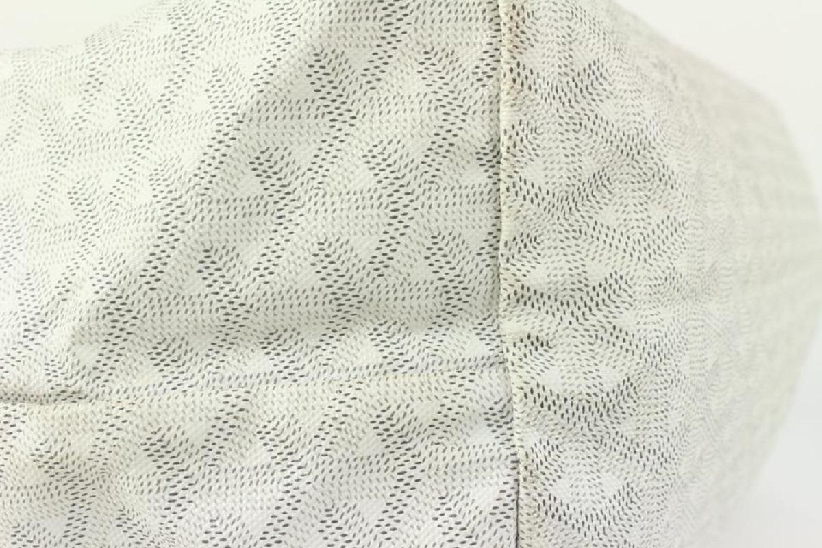 Goyard White Chevron St Louis PM Tote with Pouch 108gy10 7