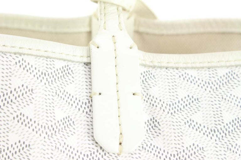 Goyard White Saint Louis PM Leather Cloth Cloth ref.147549 - Joli