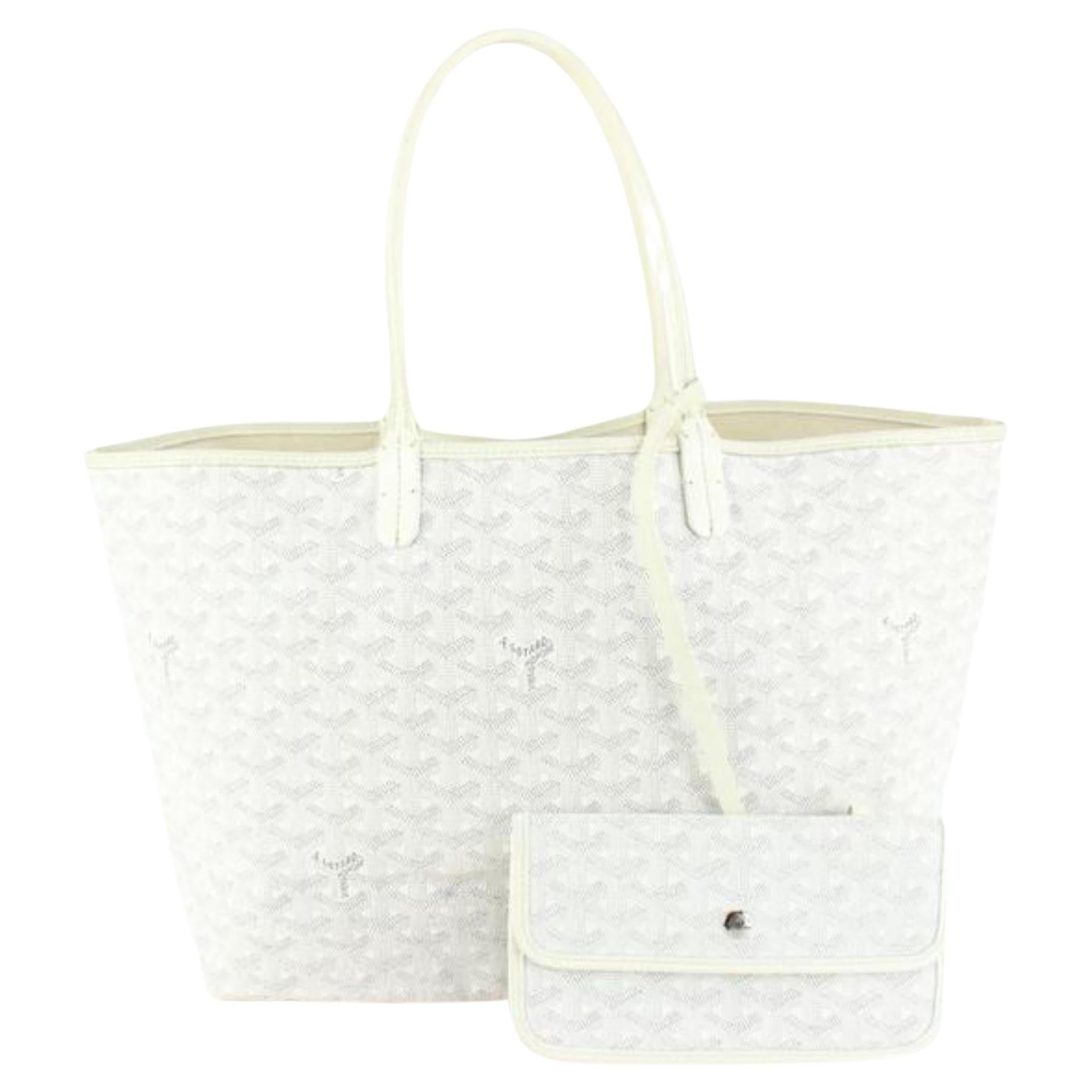 Goyard White Chevron St Louis PM Tote with Pouch 3gy516s For Sale at  1stDibs  goyard serial number vae 020149, green goyard tote, how to check  goyard serial number