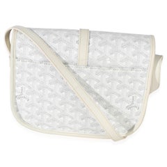 Goyard White Goyardine Canvas Belvedere II PM