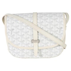Goyard White Goyardine Canvas Belvedere II PM