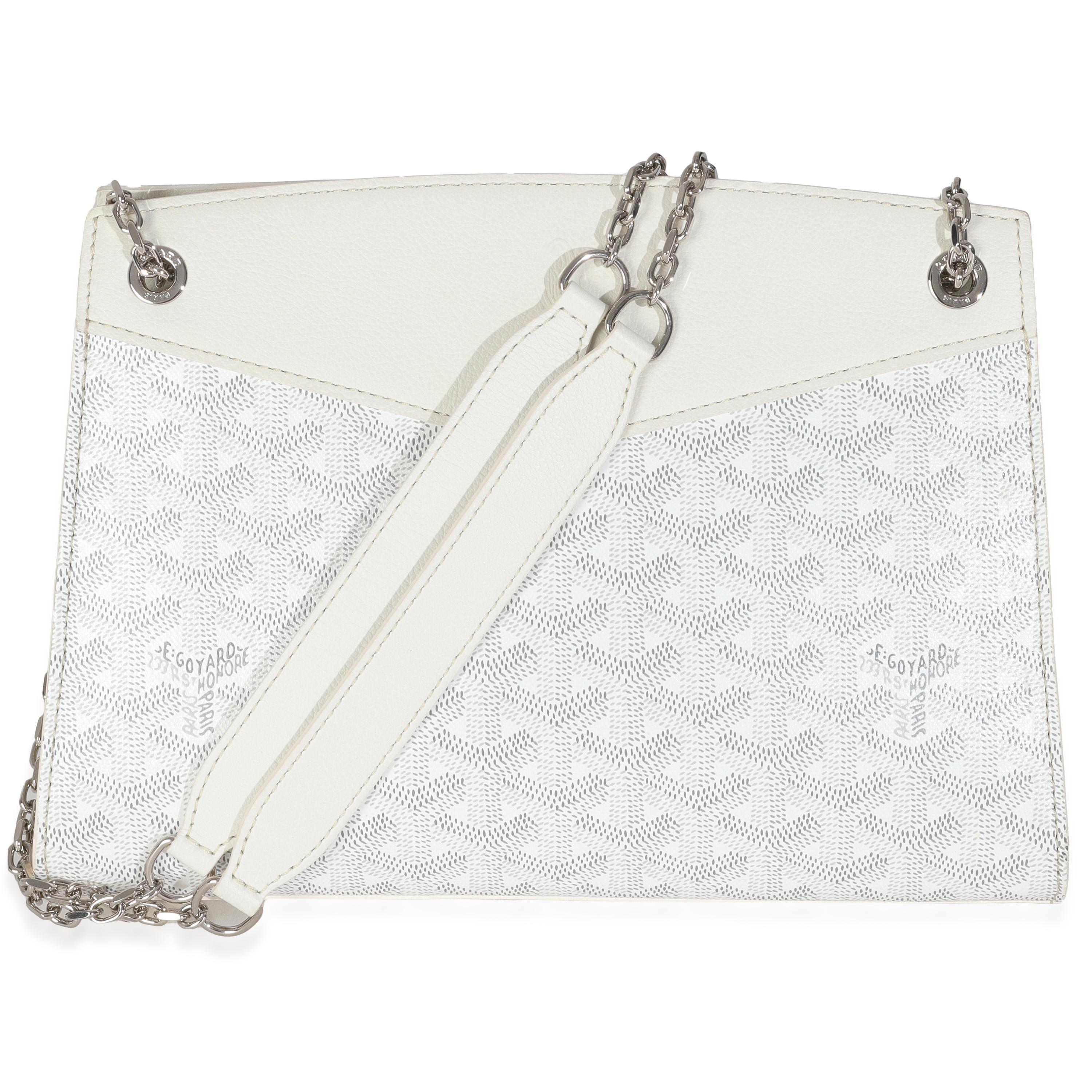 Titolo dell'elenco: Goyard Tela Rouette Bianca Struttura PM
SKU: 146761
Condizioni: Usato 
Descrizione delle condizioni: Il caratteristico motivo Goyard ha conquistato silenziosamente la scena della moda di lusso. Un marchio storico che esiste dal