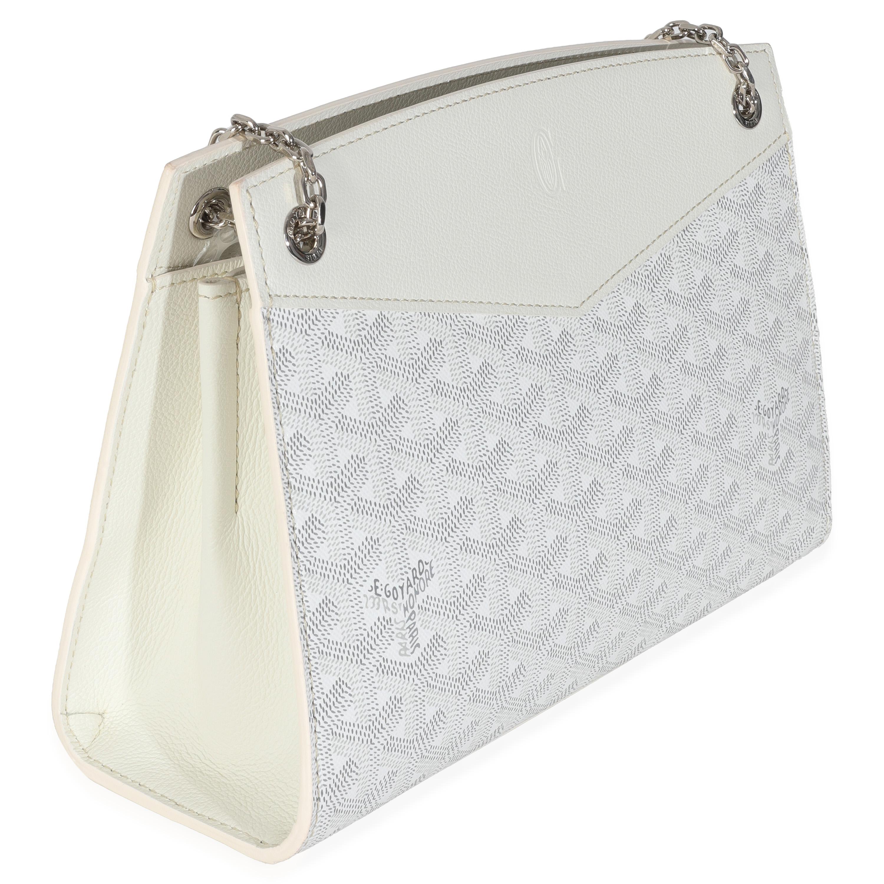 Grigio Goyard White Goyardine Canvas Rouette Struttura PM in vendita