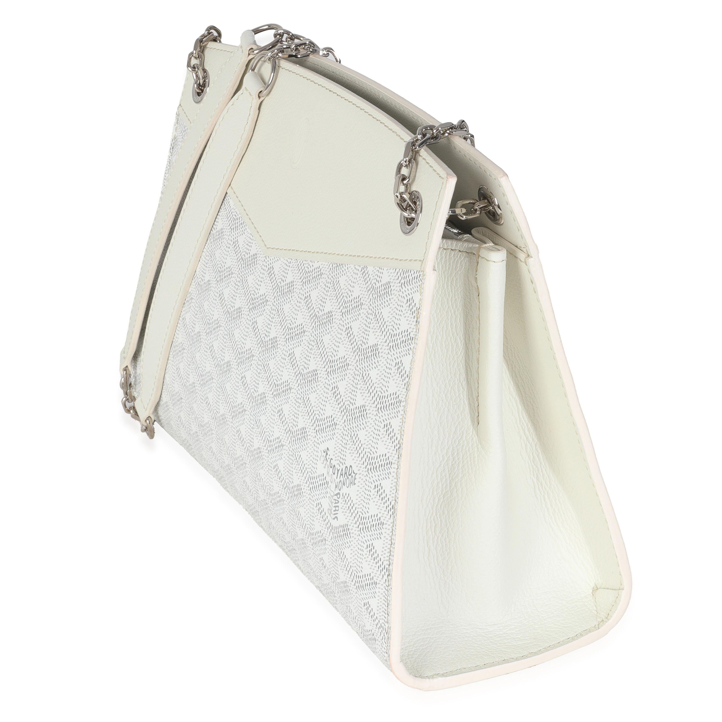 Goyard White Goyardine Canvas Rouette Struttura PM In condizioni ottime in vendita a New York, NY