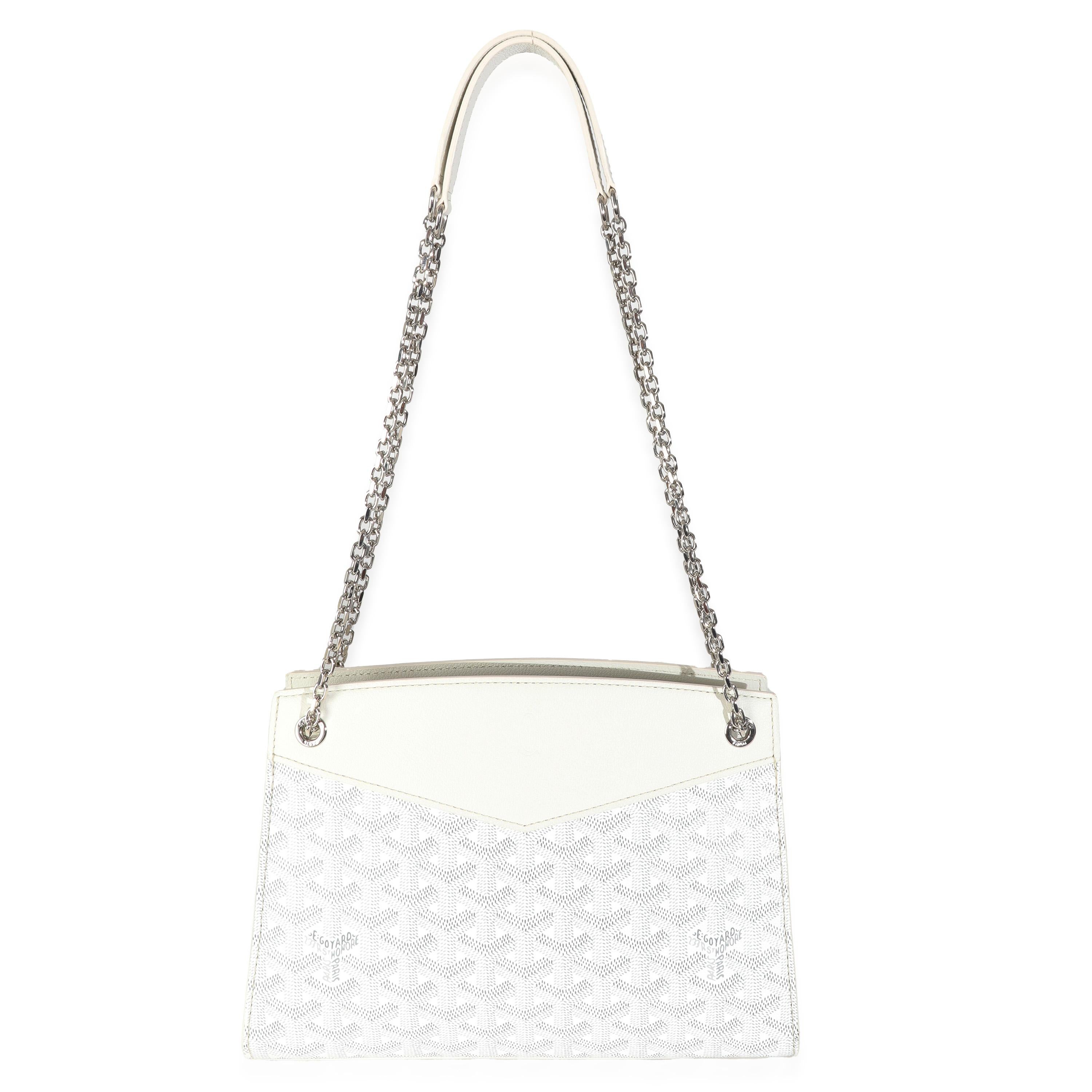 Goyard White Goyardine Canvas Rouette Struttura PM in vendita 1