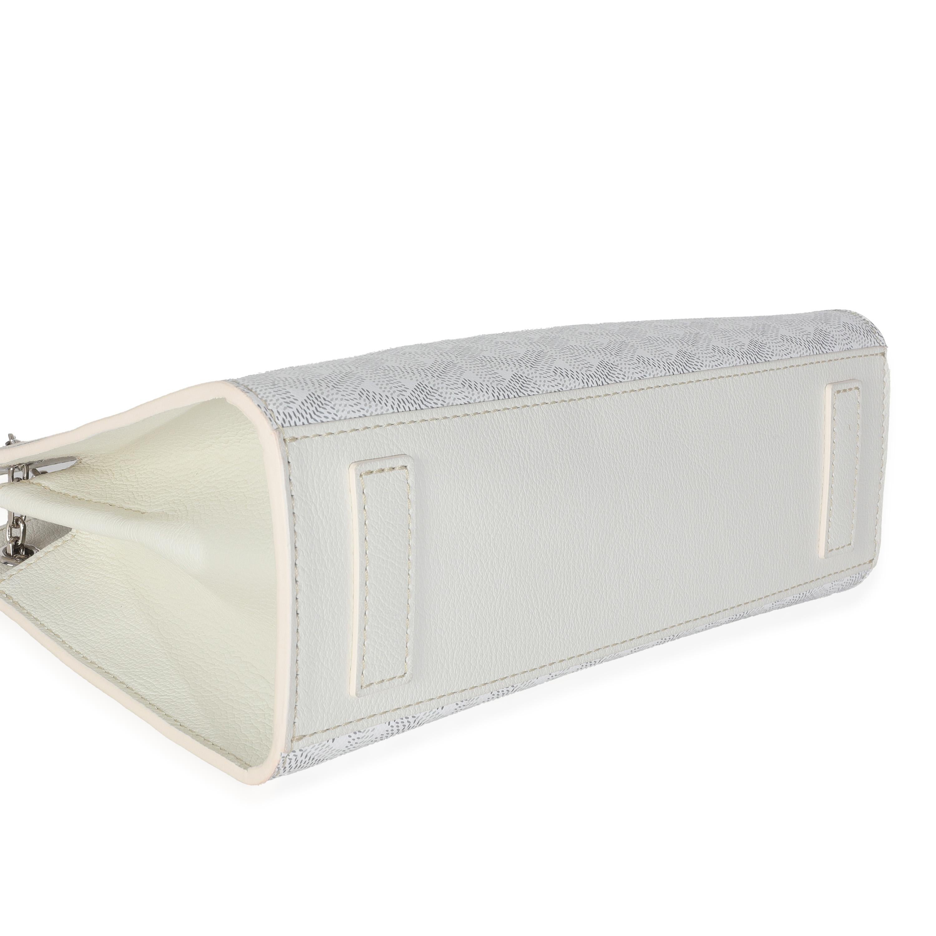 Goyard White Goyardine Canvas Rouette Struttura PM in vendita 2