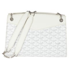 Goyard White Goyardine Canvas Rouette Struttura PM