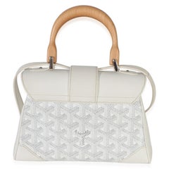 Goyard White Goyardine Canvas Saigon Souple Mini