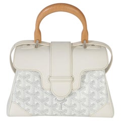Goyard White Goyardine Canvas Saigon Souple Mini
