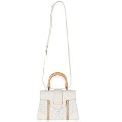 Goyard White Goyardine Canvas Structure Mini Saigon Top Handle