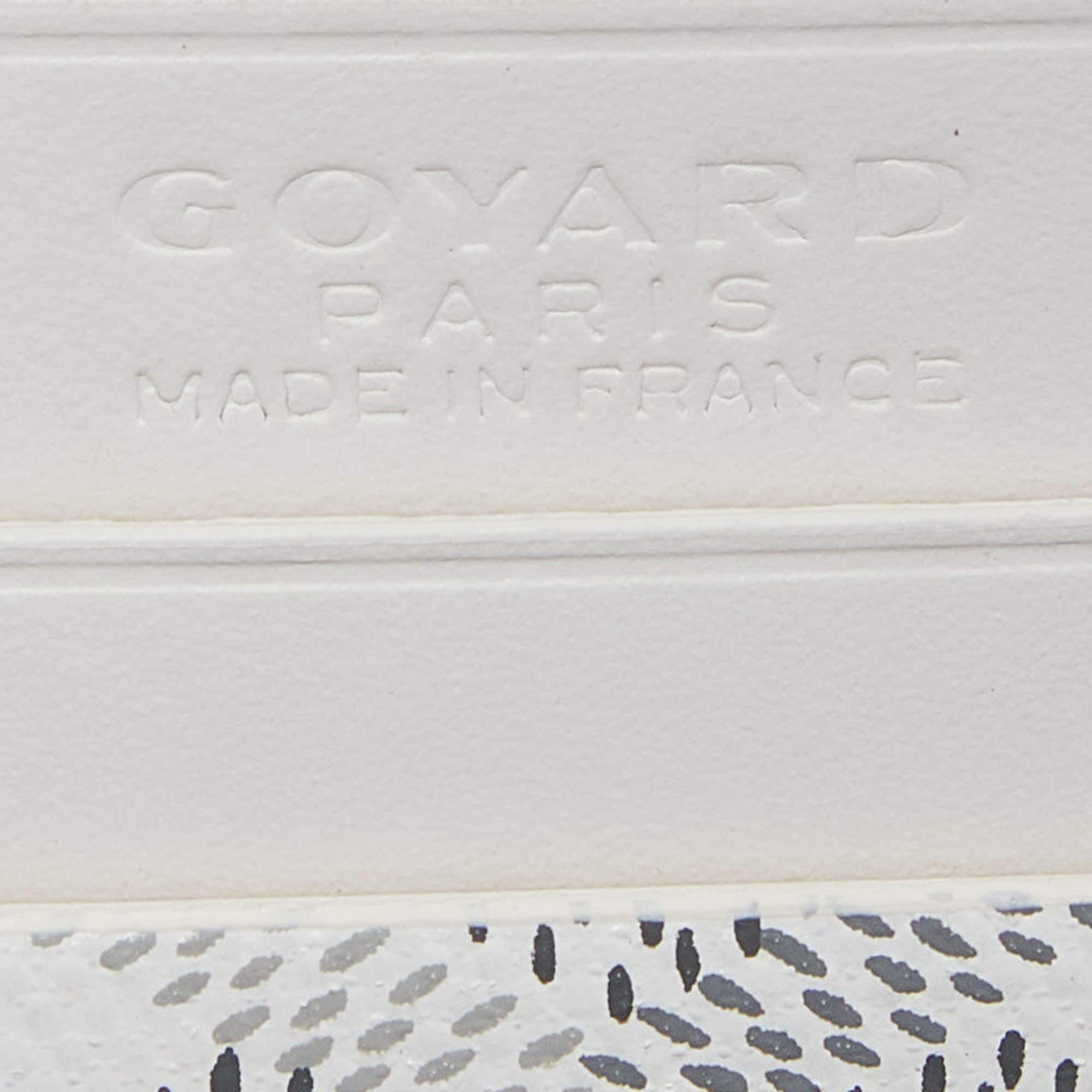 Women's Goyard White Goyardine Coated Canvas and Leather Saint Sulpice Card Holder