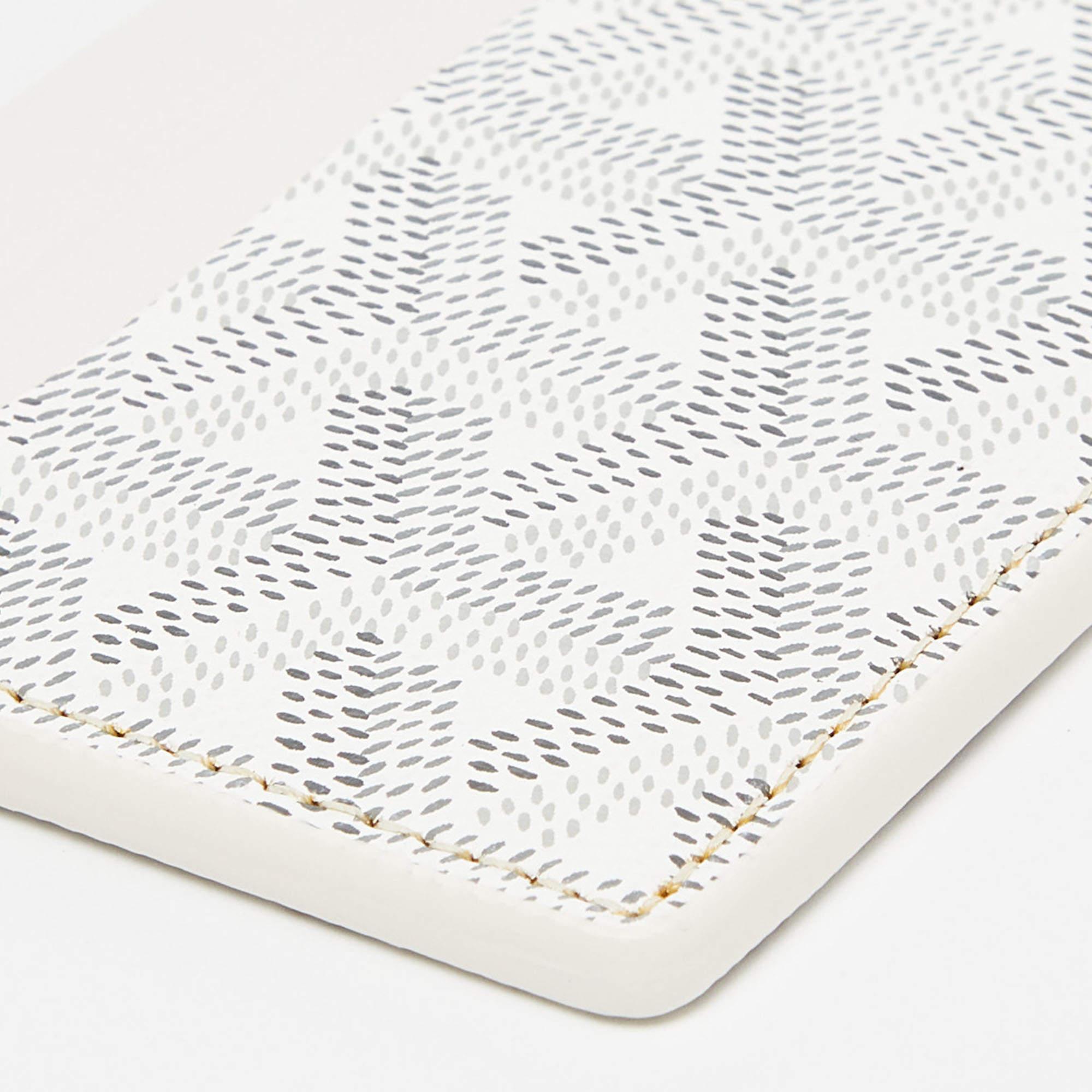 Goyard White Goyardine Coated Canvas and Leather Saint Sulpice Card Holder 2