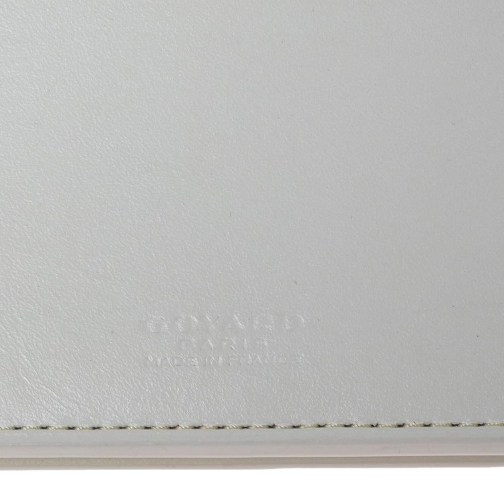 Gray Goyard White Goyardine Coated Canvas Richelieu Wallet