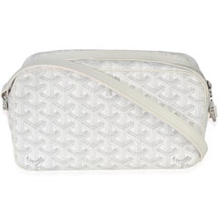 Goyard White Goyardine Heart Canvas Sac Cap Vertn PM