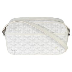 Goyard White Goyardine Heart Canvas Sac Cap Vertn PM