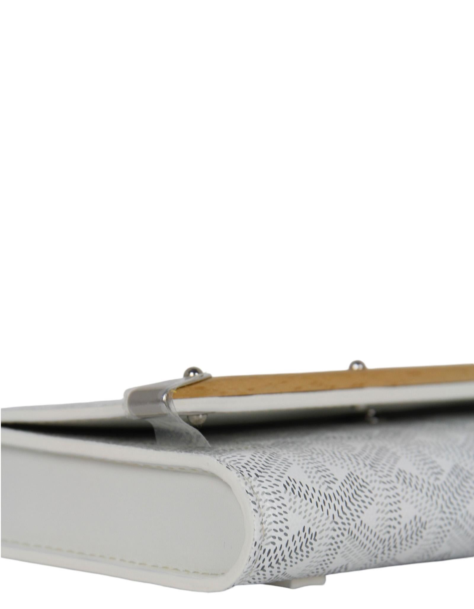 Goyard White Goyardine Monte Carlo Mini Case Wallet In New Condition In New York, NY