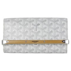 Goyard White Goyardine Monte Carlo Mini Case Wallet