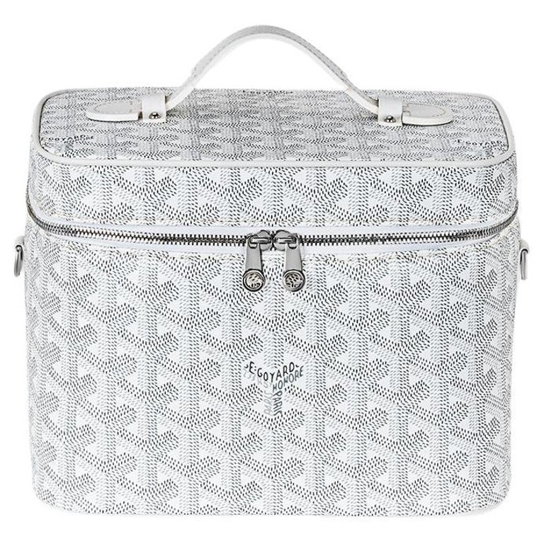 Goyard Jouvence Toiletry Bag MM White in Canvas/Calfskin with  Palladium-tone - US