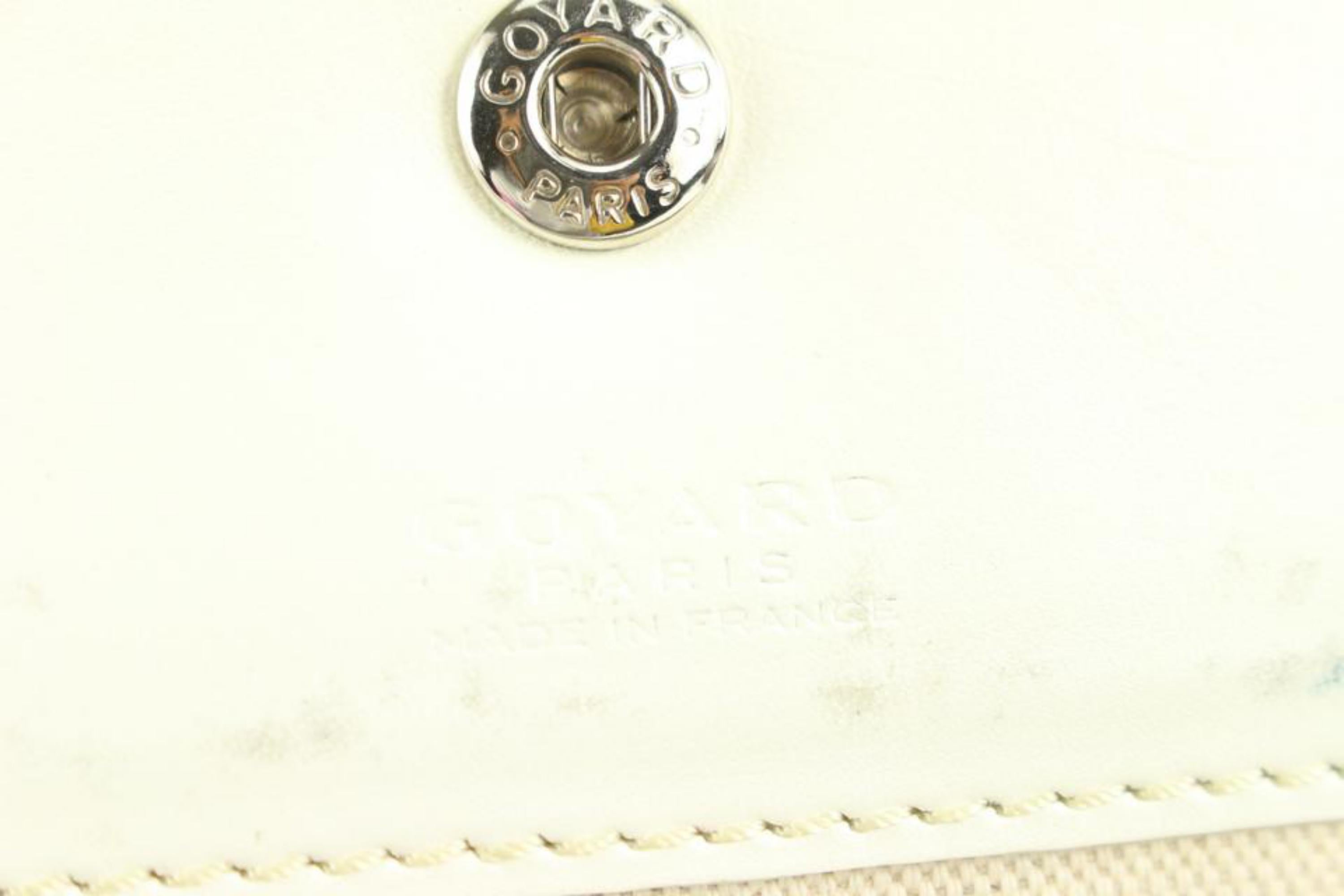 Goyard White St Louis PM Tote Bag with Pouch 113gy45
Code de date/Numéro de série : BAL 120101
Fabriqué en : France
Mesures : Longueur :  largeur de 18