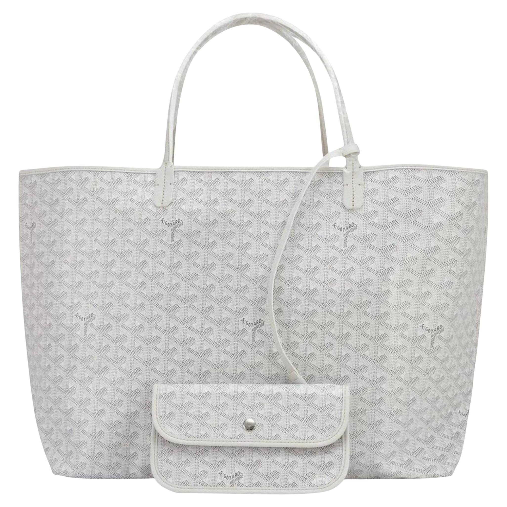 Goyard White St Louis PM Tote Bag with Pouch 113gy45 For Sale