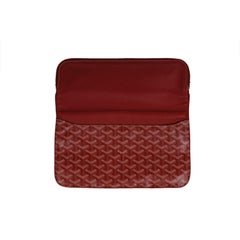 Goyard Womens Saint Marie Clutch Bag Red Coated Canvas Travel Pouch Filer Holder