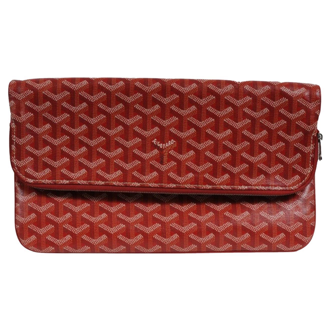 Goyard Donna Saint Marie Pochette in tela rossa Coates Borsetta da viaggio Portafoglio
