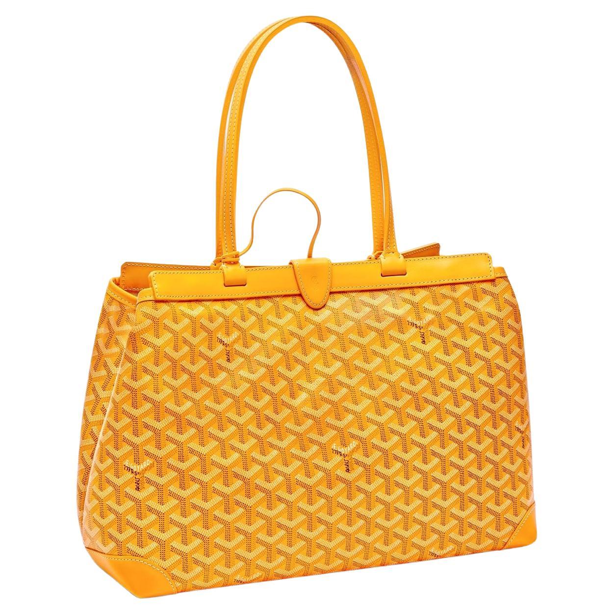 Goyard Yellow Goyardine Coated Canvas St. Louis GM Tote at 1stDibs